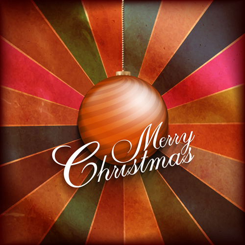 Christmas ball with grunge background vector Christmas ball with grunge background vector