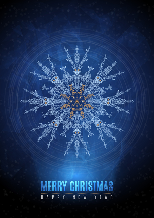 Christmas blue background with snowflake pattern vector 05 Christmas blue background with snowflake pattern vector 05