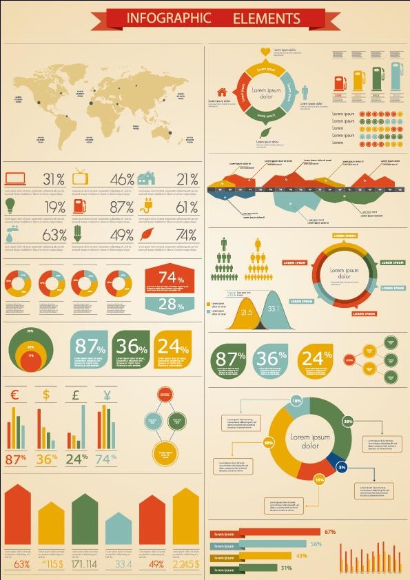infographics colored business 