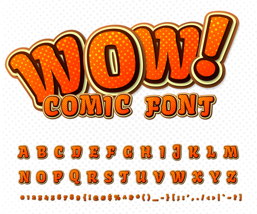 Comic styles fonts design set 02 Comic styles fonts design set 02