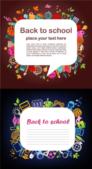 Creative back to school background vector Creative back to school background vector
