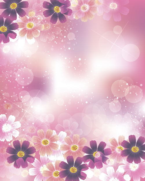 halation flower cute background 