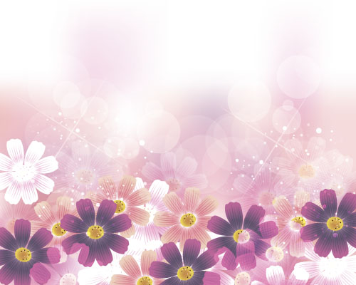 Cute flower with halation background vector 03 Cute flower with halation background vector 03