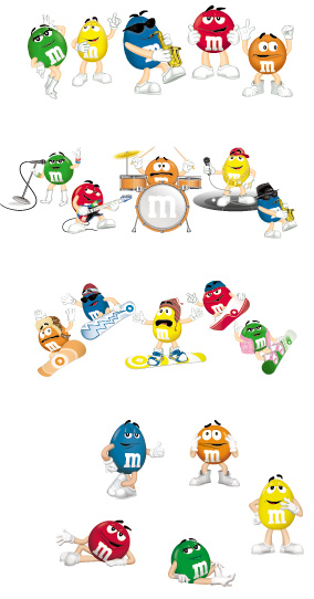 Funny cartoon style chocolate beans vector Funny cartoon style chocolate beans vector