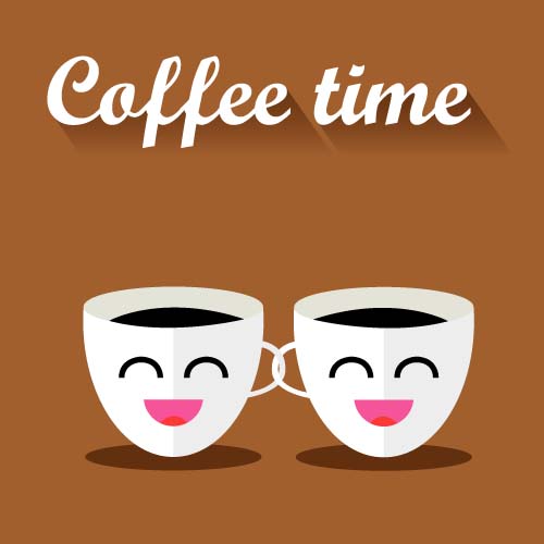 Funny coffee template design vector 02 Funny coffee template design vector 02