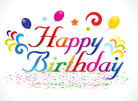 Multicolor happy birthday art background vector 01 Multicolor happy birthday art background vector 01