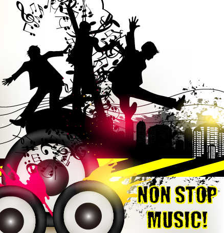 Music disco grunge background vector Music disco grunge background vector