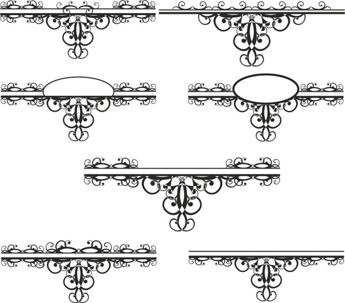 Ornaments calligraphy vintage vectors 03 Ornaments calligraphy vintage vectors 03