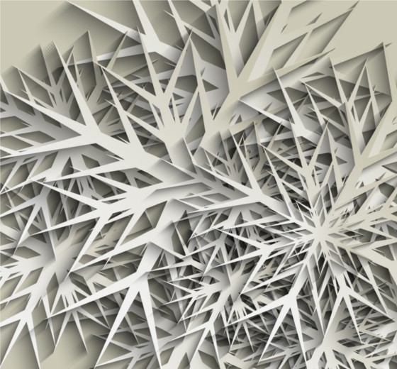 snow paper layered cut 