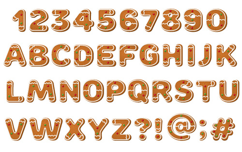 sweet numbers Biscuit alphabet 