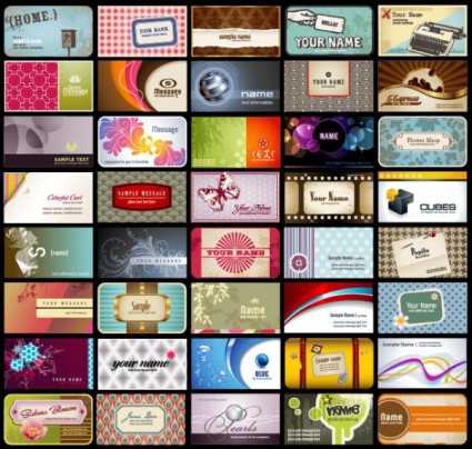 Different business cards vector set Different business cards vector set