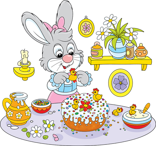 lovely cartoon bunny design vector set 01 lovely cartoon bunny design vector set 01