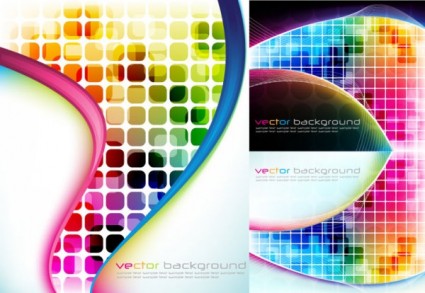 Shiny wavy with checkered background vector