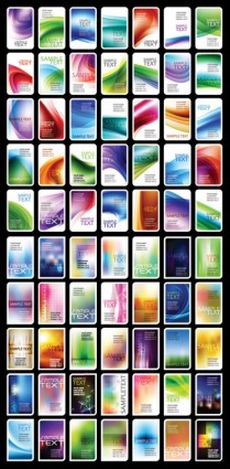 Variety of abstract card background set vector Variety of abstract card background set vector