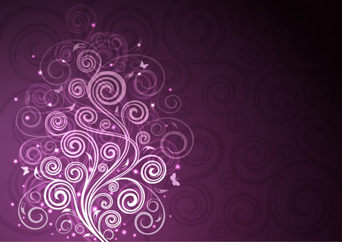 Abstract floral ornate background vector 07