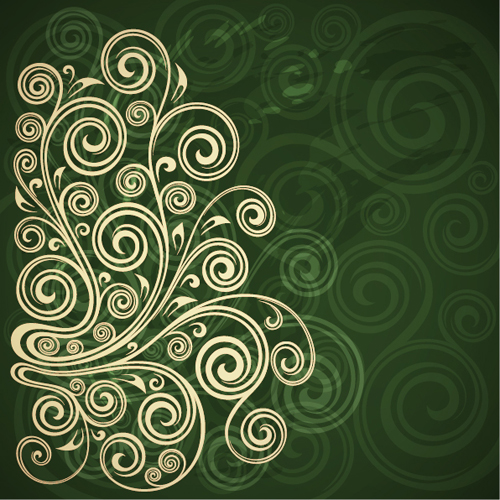 Abstract floral ornate background vector 11 Abstract floral ornate background vector 11