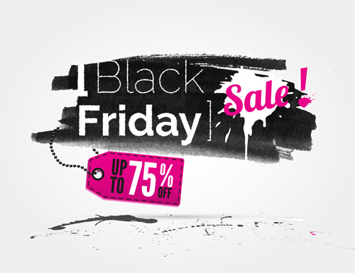 Black friday with ink sale background vector 02 Black friday with ink sale background vector 02
