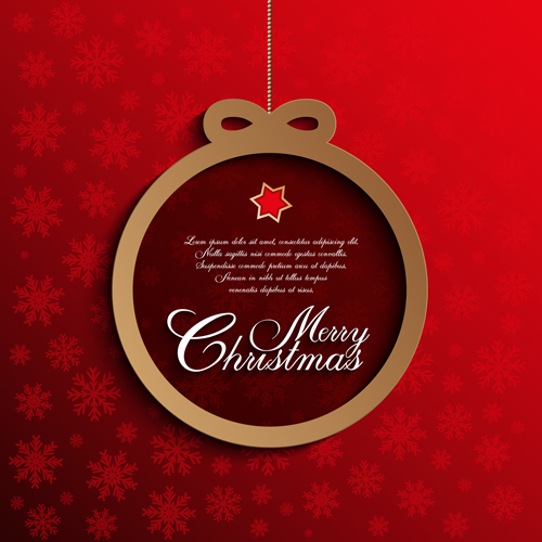 Christmas ball with stars card vector 09 Christmas ball with stars card vector 09