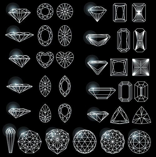 outline Line design diamonds diamond 
