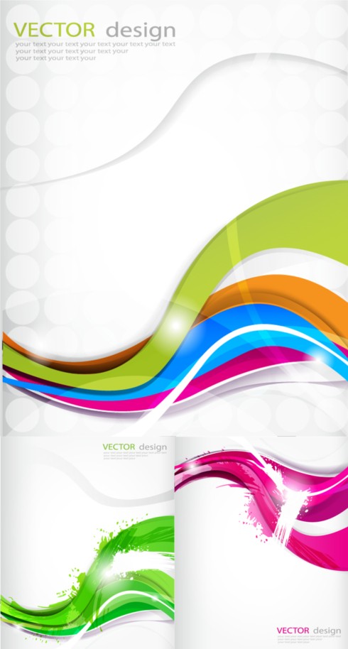 Dynamic technology background vectors set Dynamic technology background vectors set