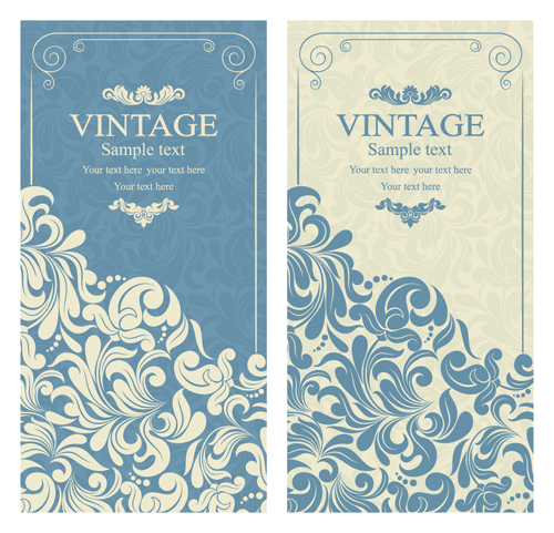 Elegant Invitations vintage style design vector 04