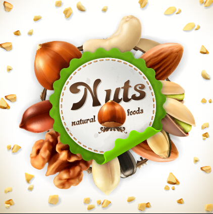Nuts vector label 01 Nuts vector label 01