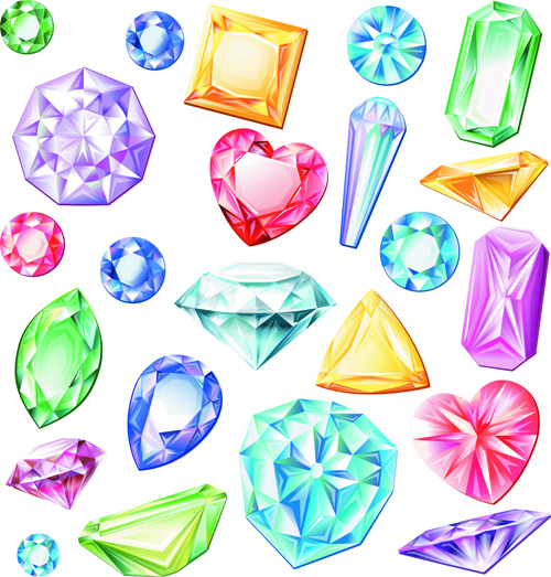 shiny diamonds colored 