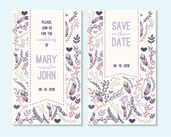 wedding simple invitation floral card 