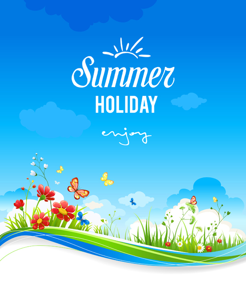 Summer holiday natural background art 01 Summer holiday natural background art 01