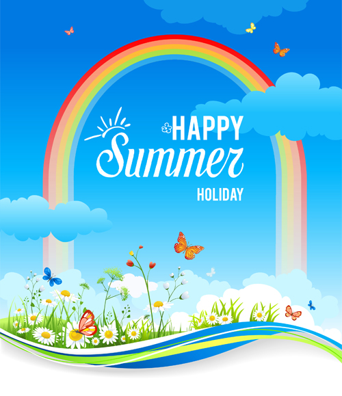 Summer holiday natural background art 02 Summer holiday natural background art 02
