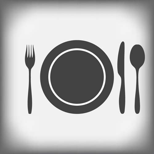 Tableware with empty plate vector 18 Tableware with empty plate vector 18