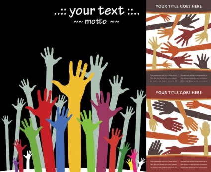 Vector hands background design Vector hands background design