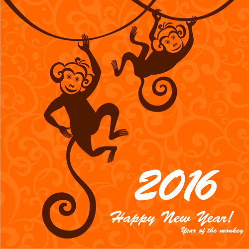 2016 the monkey new year design vector 04 2016 the monkey new year design vector 04