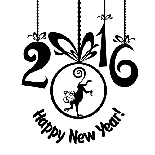 2016 the monkey new year design vector 08 2016 the monkey new year design vector 08