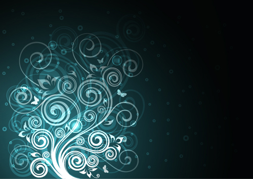 Abstract floral ornate background vector 05 Abstract floral ornate background vector 05