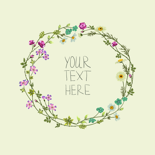 Beautiful flower frames with vintage background 02 Beautiful flower frames with vintage background 02