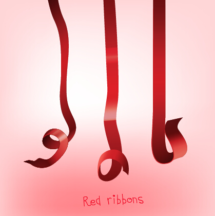 Beautiful red ribbon set 04 Beautiful red ribbon set 04