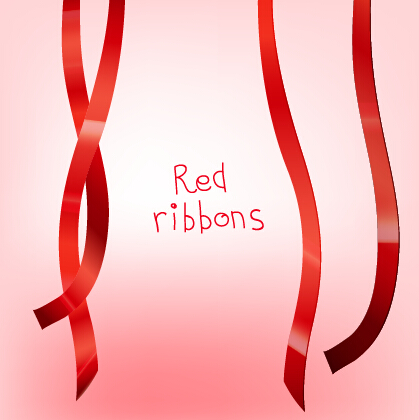 Beautiful red ribbon set 08 Beautiful red ribbon set 08