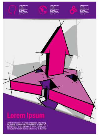 Business flyer and brochure arrow cover vector 04 Business flyer and brochure arrow cover vector 04