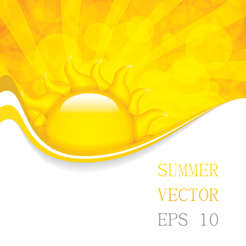 vector background sun summer cartoon background 
