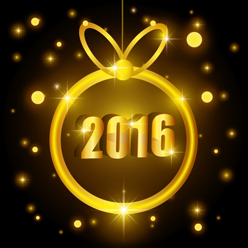 year new frame christmas ball background 2016 