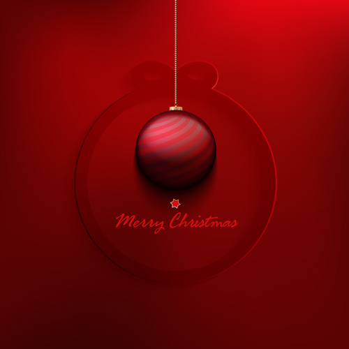 Christmas ball with stars card vector 07 Christmas ball with stars card vector 07