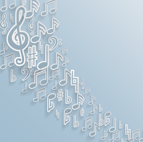 Elegant music note background vector set 01 Elegant music note background vector set 01