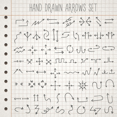 hand drawn design arrows 