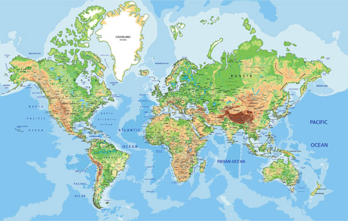 Huge collection of world maps vector material 18