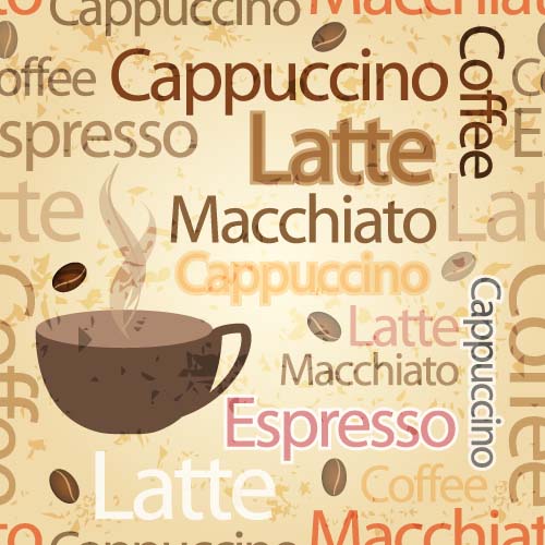Natural coffee creative background vector 01 Natural coffee creative background vector 01