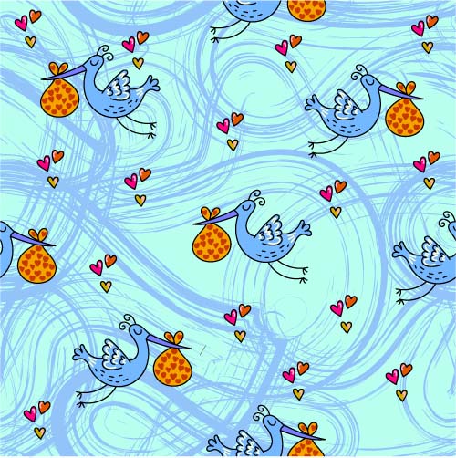 Seamless pattern baby cute vectors 05 Seamless pattern baby cute vectors 05