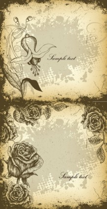 Elegant background patterns vector 01