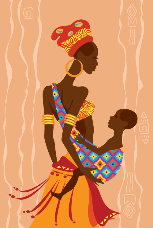 African woman illustrtion vector material 07 African woman illustrtion vector material 07