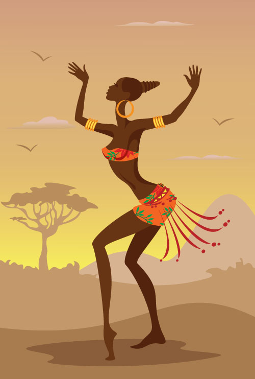 African woman illustrtion vector material 09 African woman illustrtion vector material 09